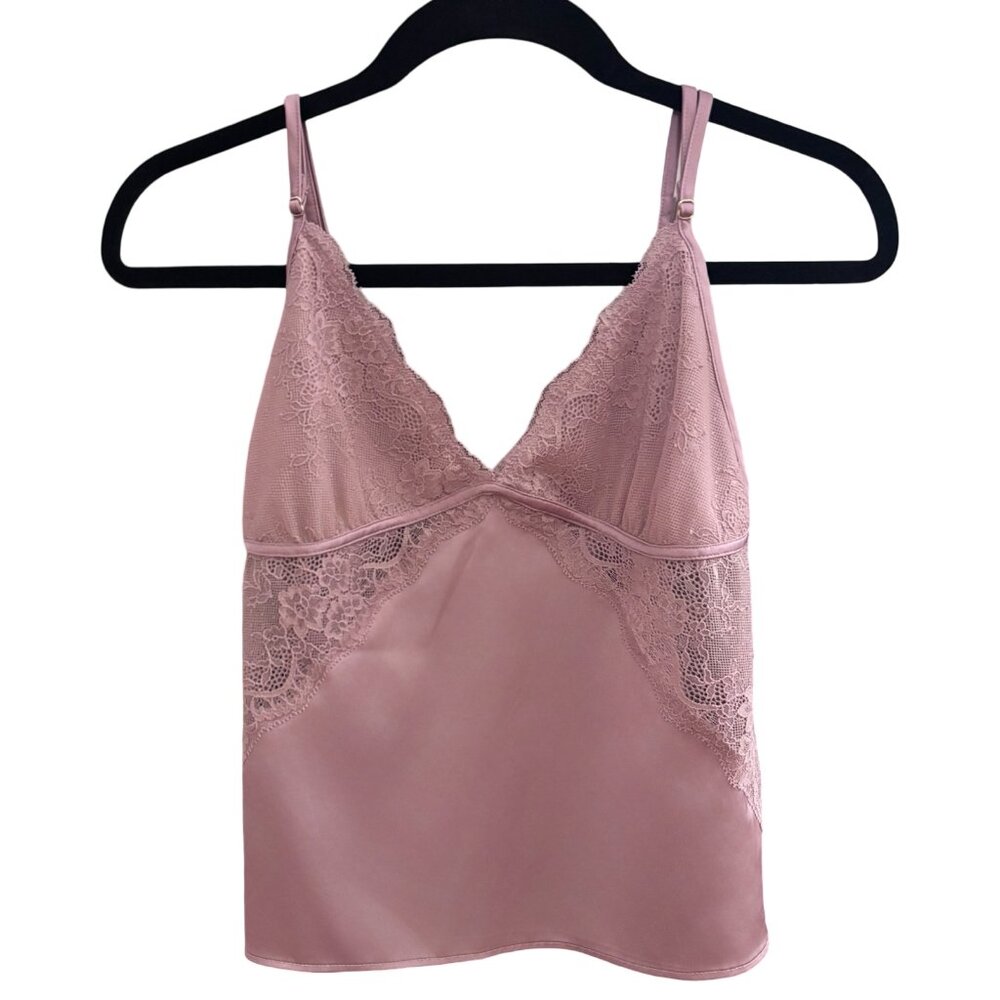 NWOT Abercrombie & Fitch Sheer/Lace Matching Sleep Set, Pink, Size Small - Picture 6 of 7